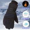 Women Workout Gloves Winter Outdoor Adult Man and Women Snow Skating Snowboarding Windproof Warm Gloves for Cycling and (Black, One Size) view 4