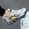 Zonkacen Kid Boys Girls Anti Slip Breathable Mesh Trend Lightweight Trekking Shoes for Summer Outdoor Walking Running Hiking Sport Athletic Street Travel Camping Beige Blue 5 Big Kid view 2