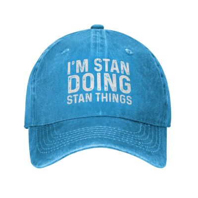 Philysonic Funny Hat I'm Stan Doing Stan Things Hat Women Baseball Hat Adjustable Caps Blue