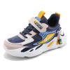 Boy's Girl's Comfortable Hook Loop Water Resistant Outdoor Walking Shoes for Street Training Athletic Forest Field School Camping Sports Trekking Fishing Khaki Blue 12 Little Kid view 1