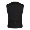 Cambkatl Mens Double Breasted Jacquard Suit Vest Gothic Steampunk Victorian Brocade Waistcoat Business Tuxedo Vest view 3