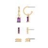 Amazon Essentials Yellow 23K Gold Plated Brass Birthstone Stud and Hoop Set Earrings view 1