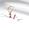 Amazon Essentials Yellow 23K Gold Plated Brass Birthstone Stud and Hoop Set Earrings view 4