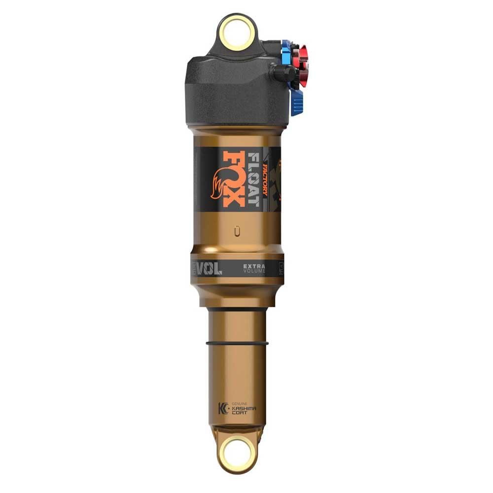 FOX Float Factory Rear Shock - Metric 210 x 50 mm EVOL LV 2-Position Adj 0.4 Spacer BLK/Kashima Coat