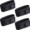 4 Pcs Nylon Duty Belt Keepers - Double Snaps for 2'' Wide Police Duty Belt, Black view 1