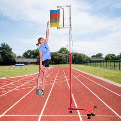 ARCVOX Jump Measurement Tool 5.6-11.8ft, Floor-Standing/Wall-Mount Optional, Volleyball Slam Dunk Training Aid, Vertical Jump Test Stick Pole Tool (Color : Colorful ABS, Size : 5.6-10.5ft)