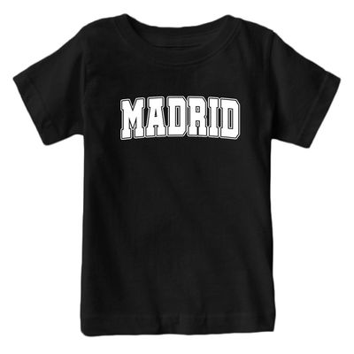 Xtreme Apparrel Madrid - World Soccer Retro Club Kid's Fan T-Shirt (Black Shirt, 3T)