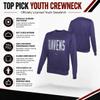 Outerstuff NFL Kids Youth 8-20 Officially Licensed Top Pick Team Color Performance Primary Logo Pullover Crewneck Sweatshirt (14-16, Baltimore Ravens) view 4