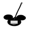 7STAR Mouse White Outline Luggage Tag Durable PVC Identification Labels for Travel Ease view 3