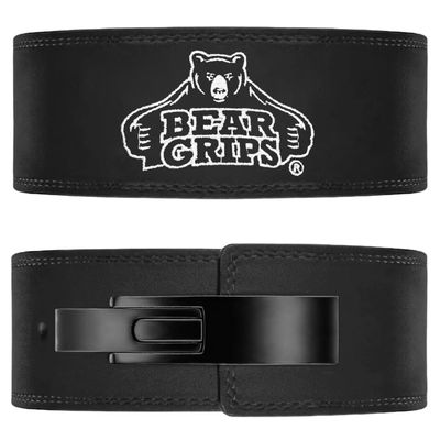 Bear Grips 10mm Suede Leather Lever Weight Lifting Belt, Perfect for Gym (X-Small)