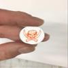 Pirate Award Decals Skull Swords Bucs Buccaneers Thick mil Vinyl 1-1/8" Diameter (100 Decals) Stickers, Football, Baseball, Softball, Lacrosse, Hockey, Coaching, Motivation, Game and Practice (Orange on White) view 2