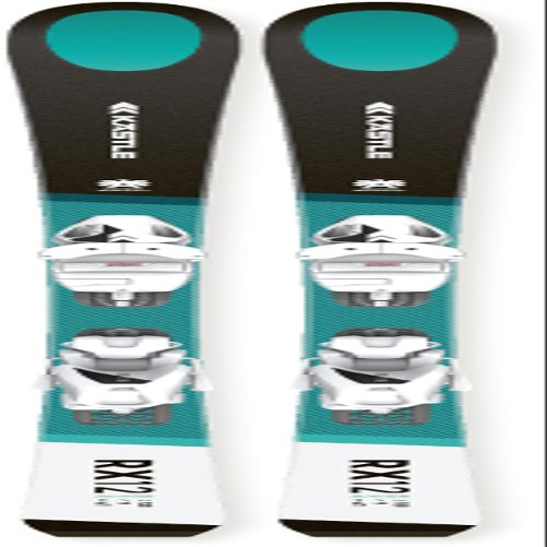 Kastle RX12 Jr Ski + K4.5 SLR GW Ski Binding, Black/Teal/White, 110