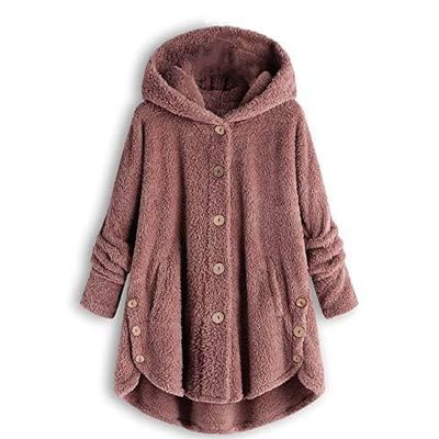 Cdiecer Fuzzy Cardigans For Women Warm Jackets For Women Maternity Winter Coat Women'S Hooded Sherpa Coat Winter Cardigans For Women Kawaii Jacket Fall Coats Plus Size Fleece Jackets For Women