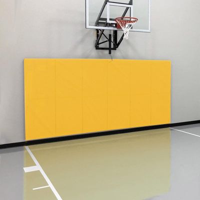 PROGOAL Gym Wall Paddings Basketball Court Wall Protection Pad - 2Thick Foam Wall Mat Durable Protector for Wall-Mounted Basketball Hoops Garage Taekwondo60" Lx20 W,Yellow