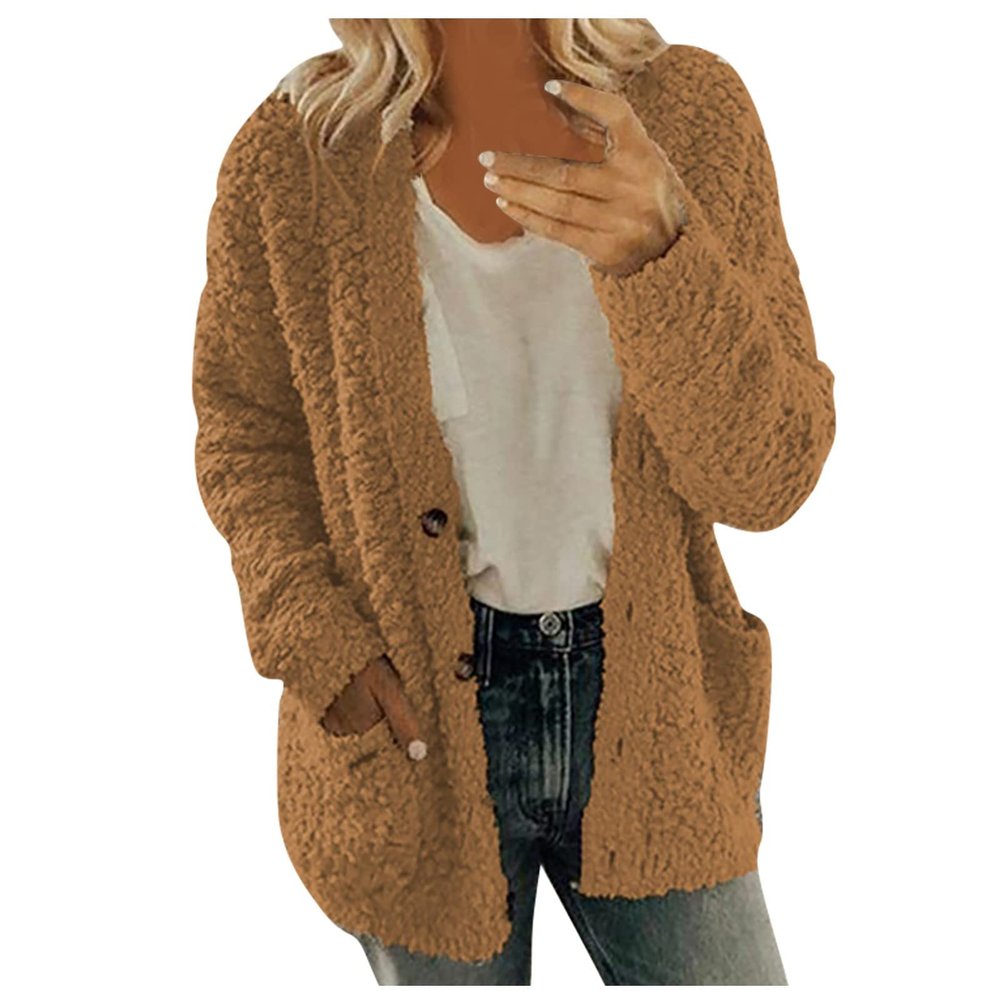 Cdiecer Womans Winter Coat Fleece Jacket Women Womens Winter Fashion 2023 Womens Jackets Trendy Fall Coats Oversized Jacket For Women Womens 2023 Winter Coat Overcoat For Women Fleece Cardigan