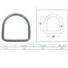45mm Height Marine Sailing Stainless Steel 3/16" D-Ring 300 Lbs Welded D Ring view 3
