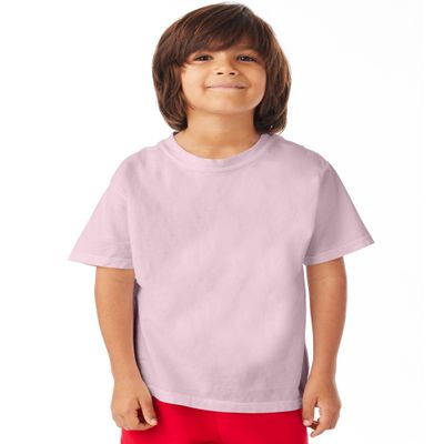 Hanes Boys ComfortWash Short Sleeve Crew Tee, L, Cotton Candy