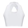 Lorilida Youth Girls Metallic High Neck Dance Crop Tops Glittery Athletic Tank Tops Gym Ballet Performance Costumes White 6 Years view 2