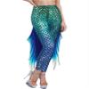 Miutii Women's Mermaid Cosplay Yoga Pants Fish Scales 3D Printed Bottoms Leggings Tight Costume GreenBlue X-Large view 1