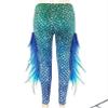 Miutii Women's Mermaid Cosplay Yoga Pants Fish Scales 3D Printed Bottoms Leggings Tight Costume GreenBlue X-Large view 4