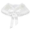 Alvivi Flower Girls Princess Faux Fur Bolero Shrug Shoulder Cape Wedding Dress Shawl Wrap Stole Capelet White 3-6 Years view 1