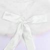 Alvivi Flower Girls Princess Faux Fur Bolero Shrug Shoulder Cape Wedding Dress Shawl Wrap Stole Capelet White 3-6 Years view 3