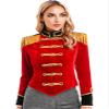 easyforever Women's Ringmaster Costume Velvet Showman Cosplay Tassel Victorian Jacket Stage Shows Red Set 3X-Large view 3