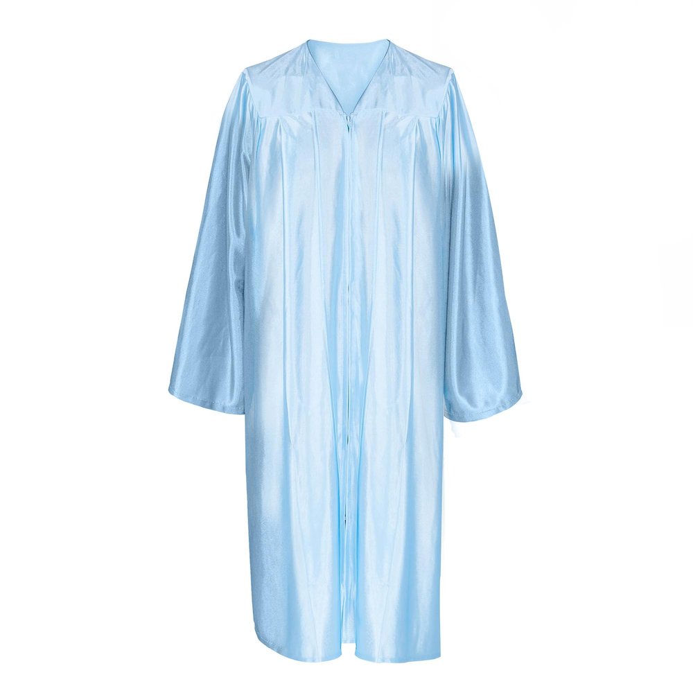 Misscom Unisex Shiny Graduation Gown Robe for High School and Bachel or Choir Robe for Confirmation Baptism
