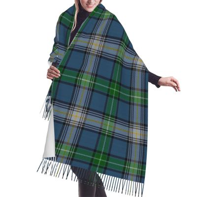 LMNSWDA Old Scotsman Clan MacDowall McDowell Tartan Women's Fashion Cashmere Feel with Tassel Large scarf warm party shawl Wraps