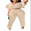 AIIYYQB Sexy Summer 2 Piece Sets for Women Dressy Crop Top Elegant Vacation Brunch Pants Suit Going Out Outfit view 1
