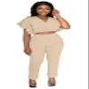 AIIYYQB Sexy Summer 2 Piece Sets for Women Dressy Crop Top Elegant Vacation Brunch Pants Suit Going Out Outfit view 2