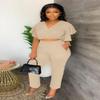 AIIYYQB Sexy Summer 2 Piece Sets for Women Dressy Crop Top Elegant Vacation Brunch Pants Suit Going Out Outfit view 3