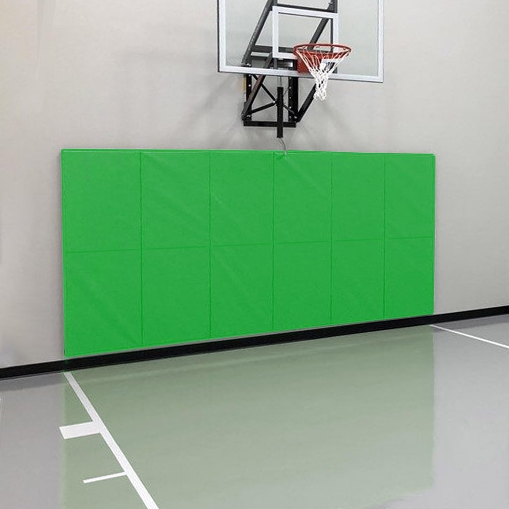 PROGOAL Gym Wall Paddings Basketball Court Wall Protection Pad - 2Thick Foam Wall Mat Durable Protector for Wall-Mounted Basketball Hoops Garage Taekwondo60" Lx20 W,Light-Green