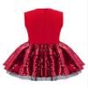 Moggemol Kids Girls Sparkly Sequins Dance Dress Ballet Tutu Leotard Party Fancy Outfit Festival Dancewear Red 16 Years view 3