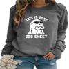 MOGUI This Is Boo Sheet Tank This Is Boo Sheet Ghost Retro Halloween Costume T-Shirt Halloween Sweatshirts This Is Boo Sheet Shirt Loose Long Sleeve Shirt Womens Halloween Sweatshirt view 1