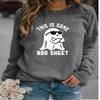MOGUI This Is Boo Sheet Tank This Is Boo Sheet Ghost Retro Halloween Costume T-Shirt Halloween Sweatshirts This Is Boo Sheet Shirt Loose Long Sleeve Shirt Womens Halloween Sweatshirt view 2
