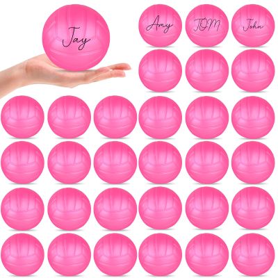 SMAODSGN 20 Pcs 4 Inch Mini Volleyball Balls Miniature Volleyballs Roundnet Game Replacement Balls Little Volleyball Gifts for Players Team Teen Pool Stadium (Pink)