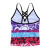 Alvivi Kids Girls 3 Pieces Tankini Swimsuit Floral Halter Tank Top + Swimming Trunks + Brief Bathing Suit Cutout Back Purple 10-12 Years view 4