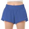 QooNoo Girls Athletic Shorts with Zipper Pocket Lightweight Elastic Waist Running Shorts for Teen Girls Kids Active Sports (Blue,X-Large) view 1