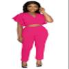 AIIYYQB Sexy Summer Two Piece Sets for Women Dressy Crop Top Elegant Vacation Brunch Pants Suit Going Out Outfit view 2