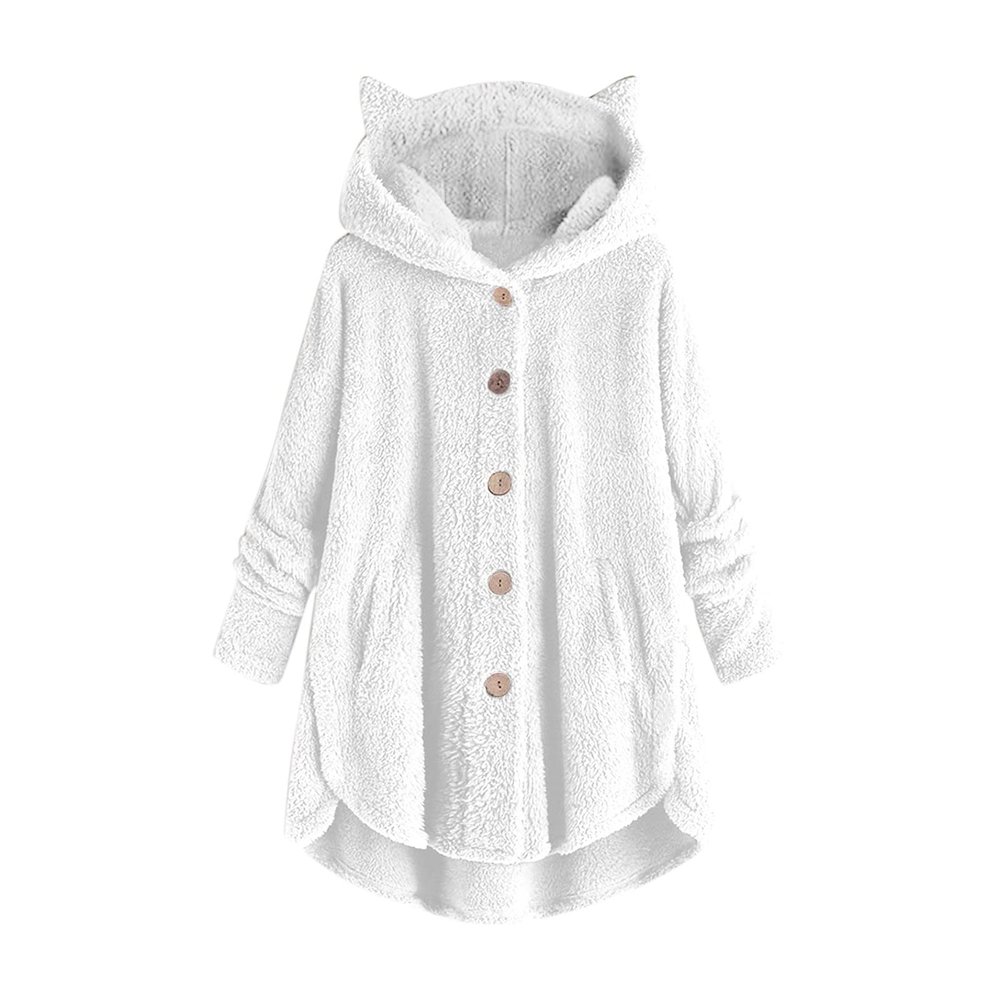 Cdiecer Fall Jackets For Women Autumn And Winter Thickened Hooded Coat Coats Outerwear With Pockets Womens Jackets Trendy Winter Jacket Women Womens Fall Jackets 2023 Sherpa Lined Hoodie Womens