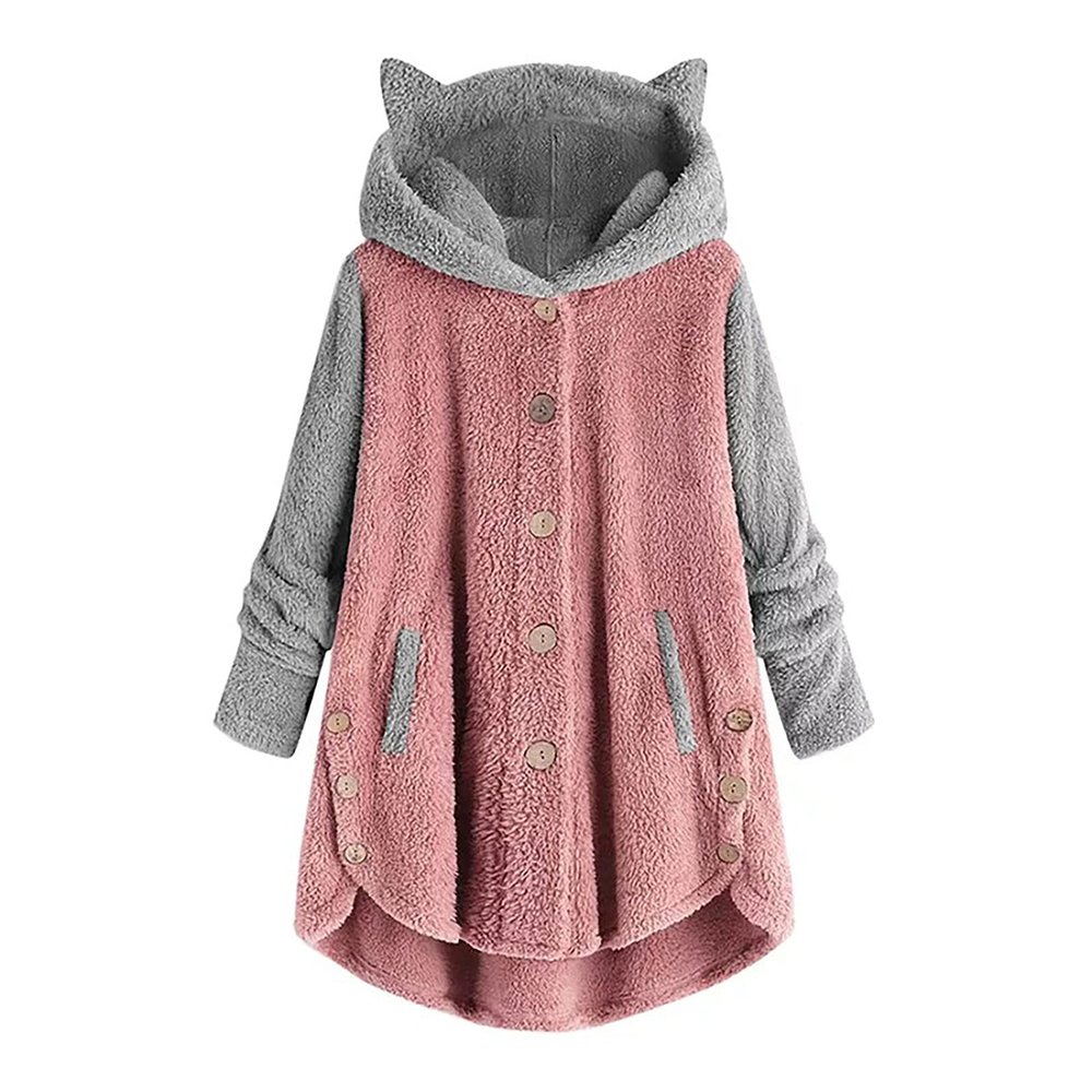 Cdiecer Fleece Shacket Women Hooded Fleece Jacket Women Fall Jackets For Women 2023 Women'S Fleece Jackets Coats Maternity Jacket Women Oversized Sherpa Hoodie Open Front Hooded Cardigans Outerwear