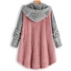 Cdiecer Fleece Shacket Women Hooded Fleece Jacket Women Fall Jackets For Women 2023 Women'S Fleece Jackets Coats Maternity Jacket Women Oversized Sherpa Hoodie Open Front Hooded Cardigans Outerwear view 3
