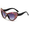 bullabulling Oversized Diamond Sunglasses Women Rhinestone Cat Eye Sunglasses Vintage Cake bling party sunglasses Eyewear (red) view 1