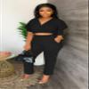 AIIYYQB Sexy Summer 2 Piece Sets for Women Dressy Crop Top Elegant Vacation Brunch Pants Suit Going Out Outfit view 3