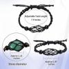 Anjiucc 12 PCS Crystal Cage Bracelet Holder Bracelet Cord Empty Stone Holder Replacement Bracelet Cord with Adjustable for DIY Bracelet Making(6pcs Black+6pcs Beige) view 2