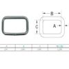 Marine Sailing Stainless Steel 1/4" Rectangular Ring 1200 Lbs Rectangle Ring view 3