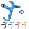 ZSHJGJR 3 Fingers Bow Release Aid - Aluminium Archery Release Trigger, Compound Bow Release Trigger, Thumb Release for Compound Bow Accessory (Blue) view 1