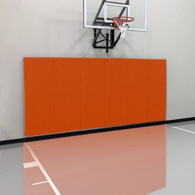 PROGOAL Gym Wall Paddings Basketball Court Wall Protection Pad - 2Thick Foam Wall Mat Durable Protector for Wall-Mounted Basketball Hoops Garage Taekwondo60" Lx20 W,Orange