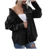 Women Corduroy Shirts Casual Oversized Button Down Shacket Jacket Long Sleeve Boyfriend Plus Size Blouse Pocket Tops view 1